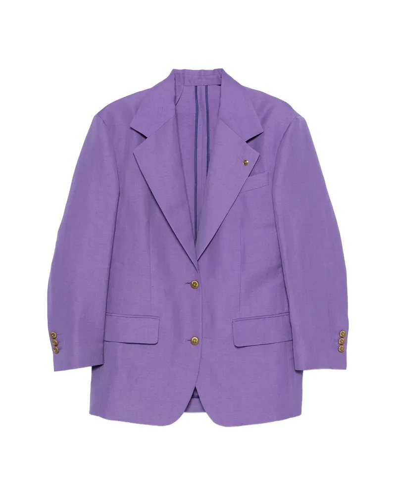 Versace Peak-lapel Single-breasted Blazer Purple