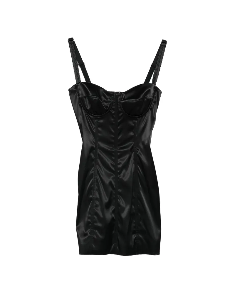 Dolce & Gabbana Satin Mini Dress Black
