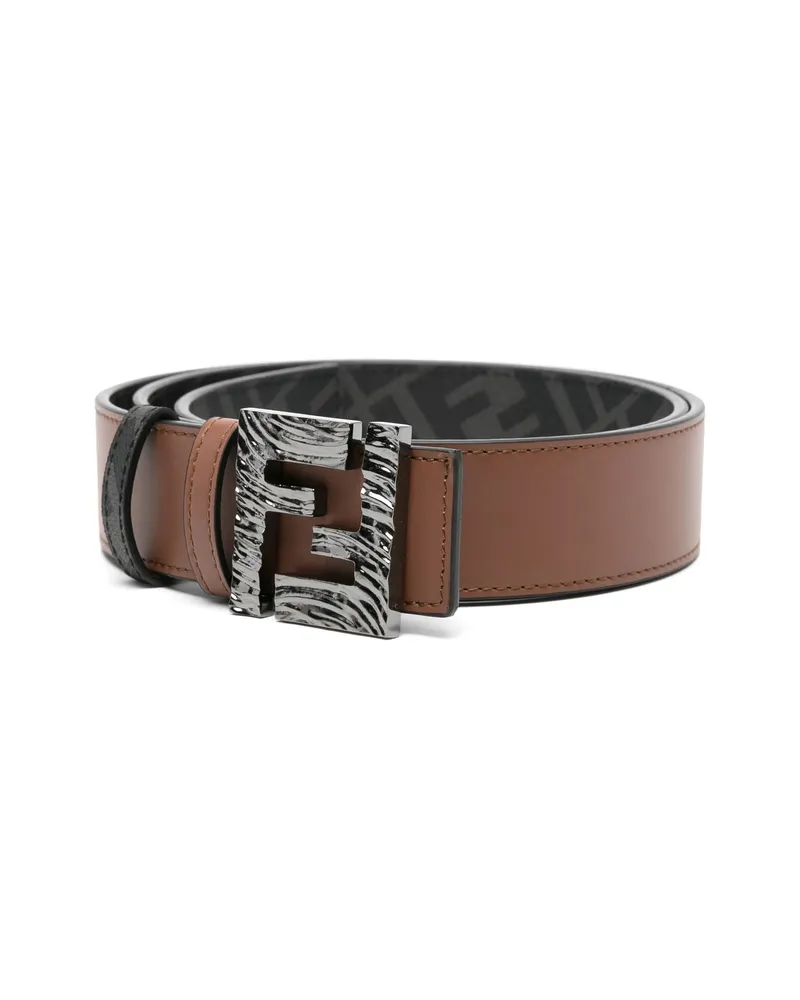 Fendi Reversible FF-logo Belt Black