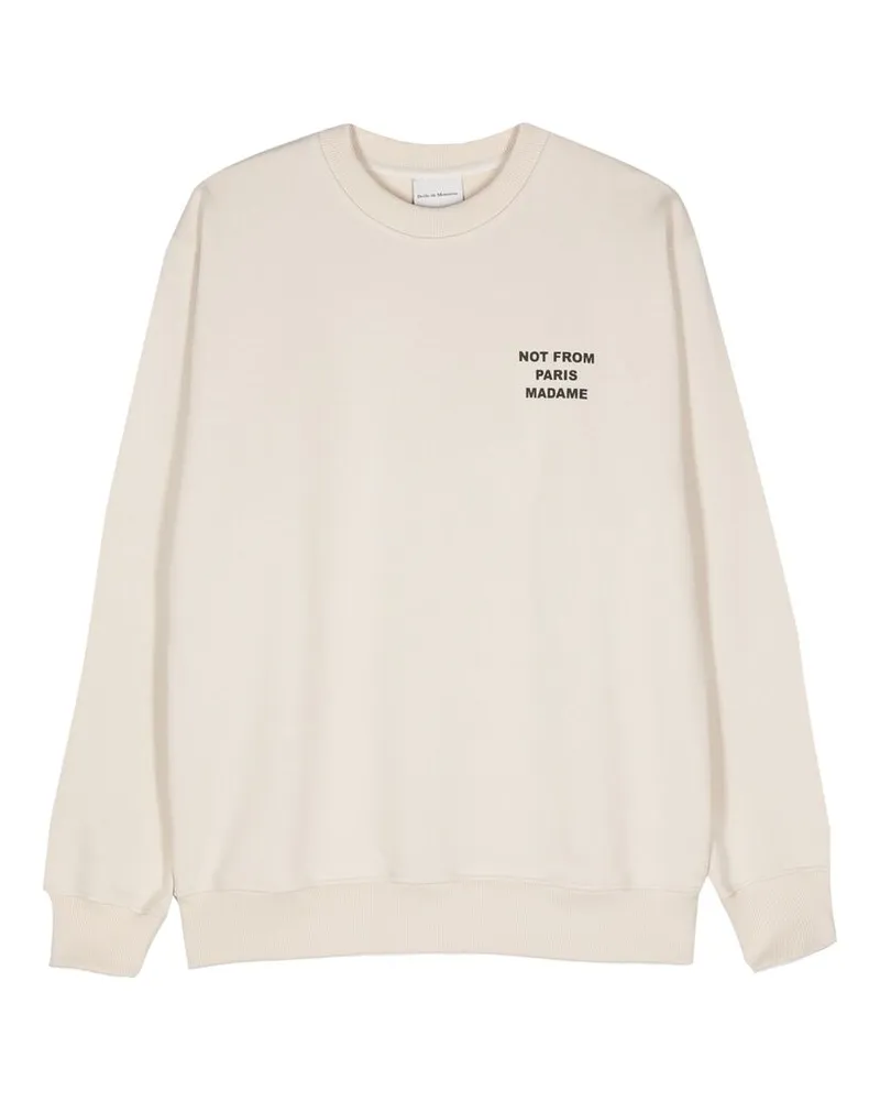 Drôle de Monsieur Le Sweatshirt Slogan Top Neutrals