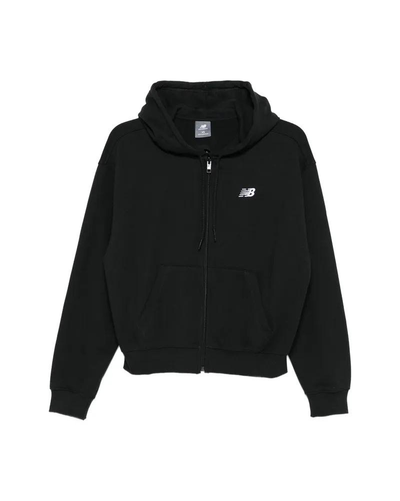 New Balance Logo-zipped Hoodie Black