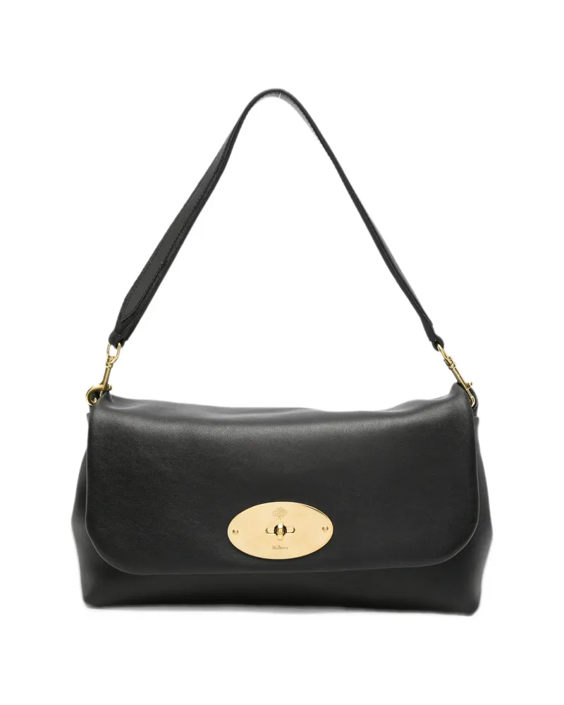 Mulberry Postman's Lock Leather Shoulder Bag Black
