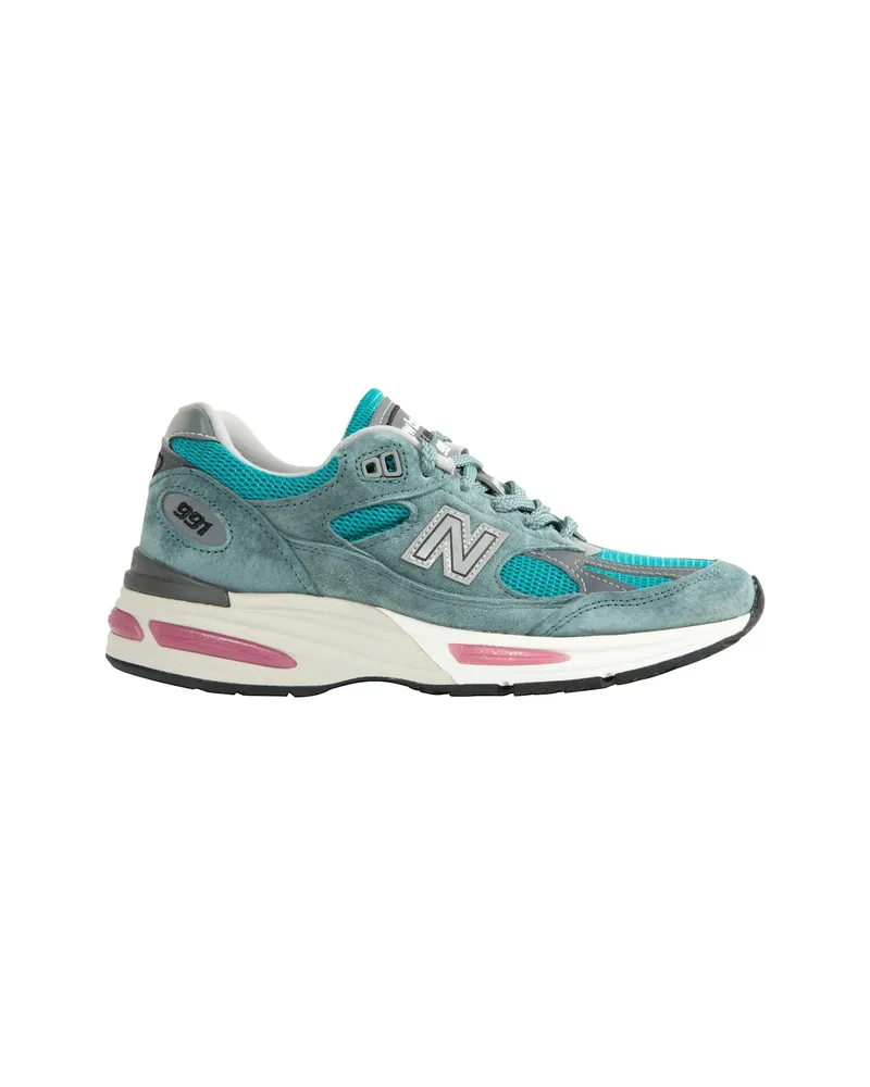 New Balance Logo-patch Panelled Sneakers Blue