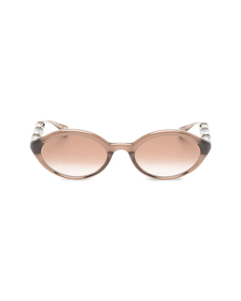 Gucci Oval-frame Sunglasses Brown
