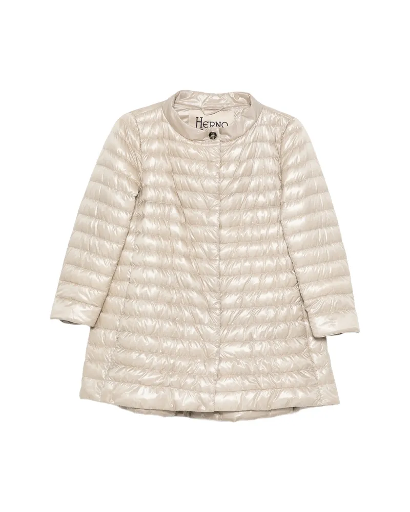 Herno Button-up Padded Jacket Neutrals