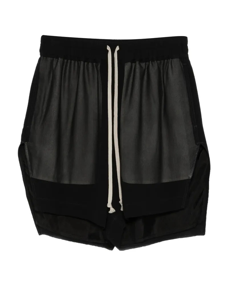 Rick Owens Drawstring Panelled Shorts Black