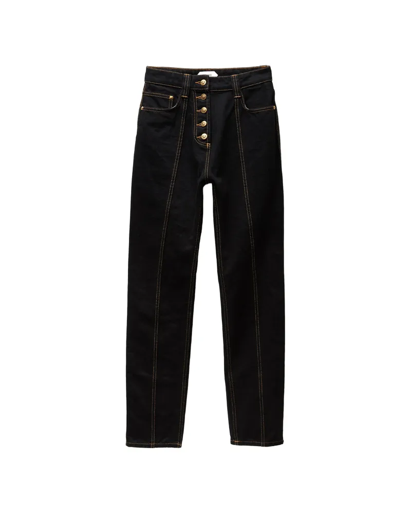 Versace High-waist Straight Jeans Black