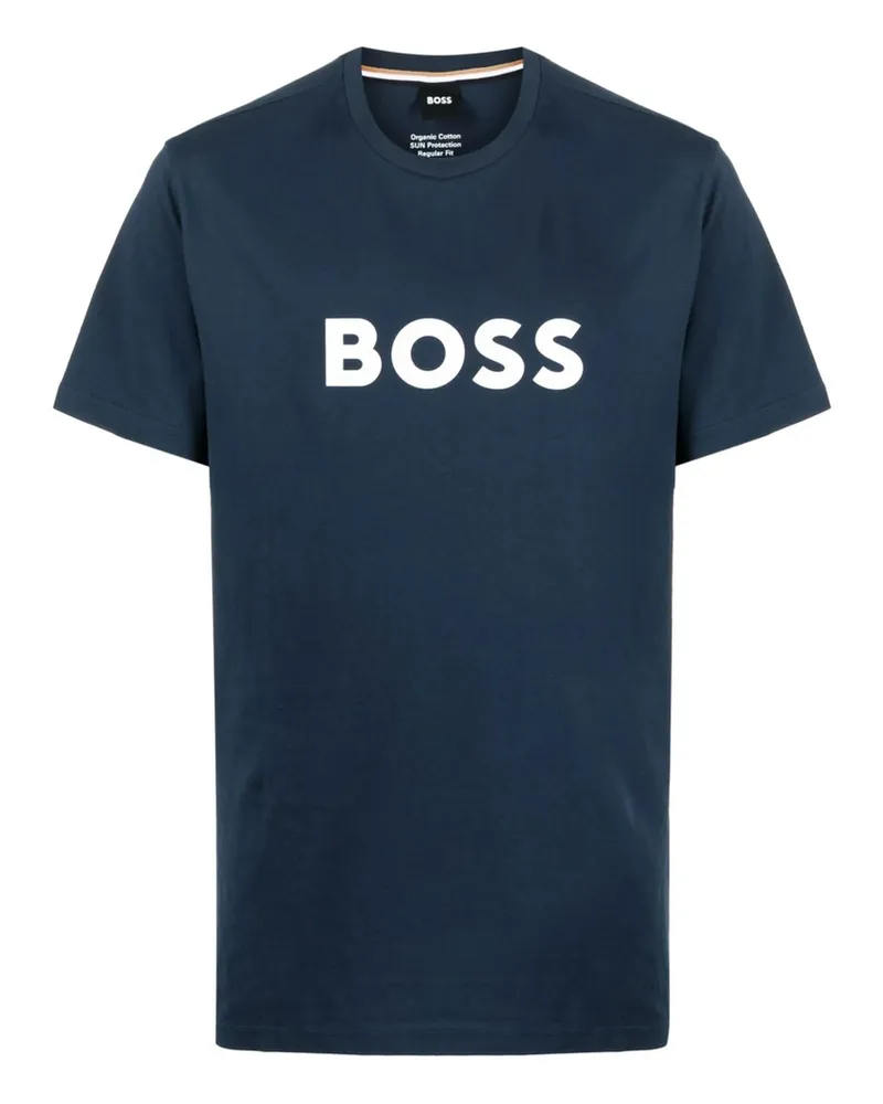 HUGO BOSS Logo-print T-shirt Blue