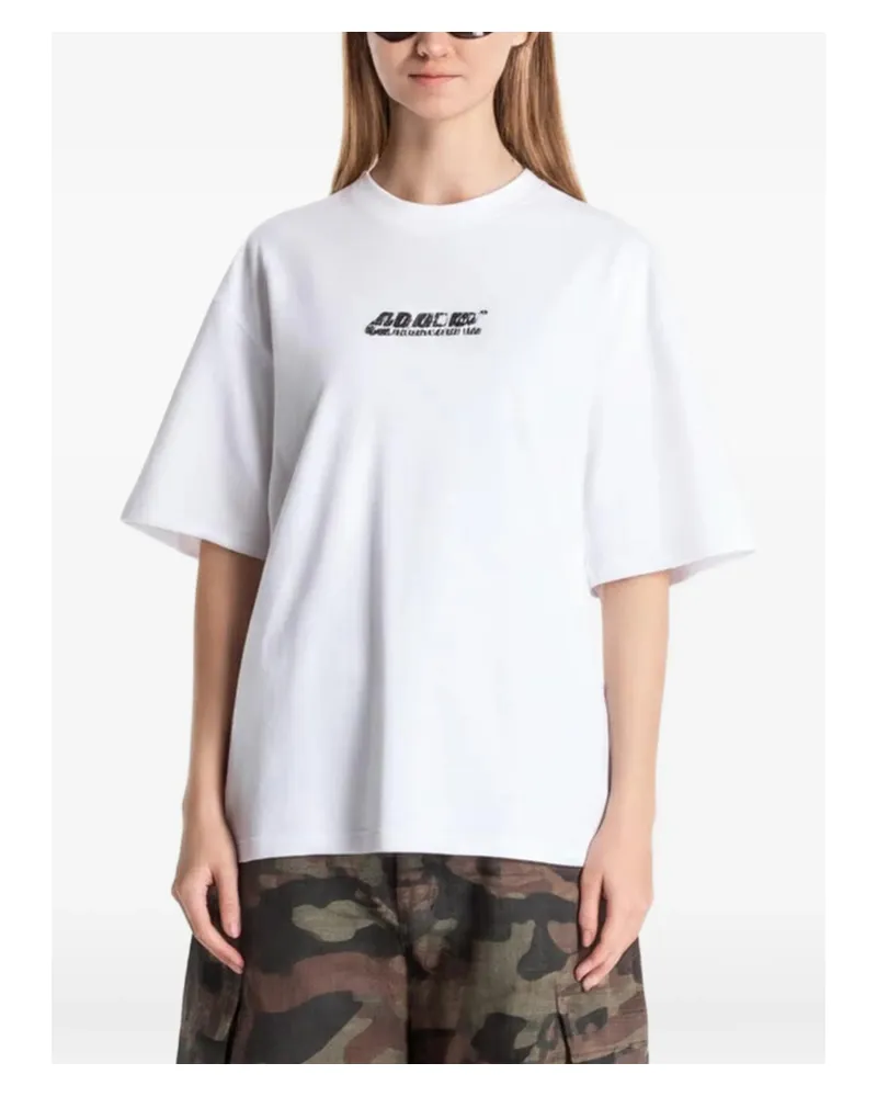 OFF-WHITE Off-white Graphic-print Short-sleeve T-shirt White