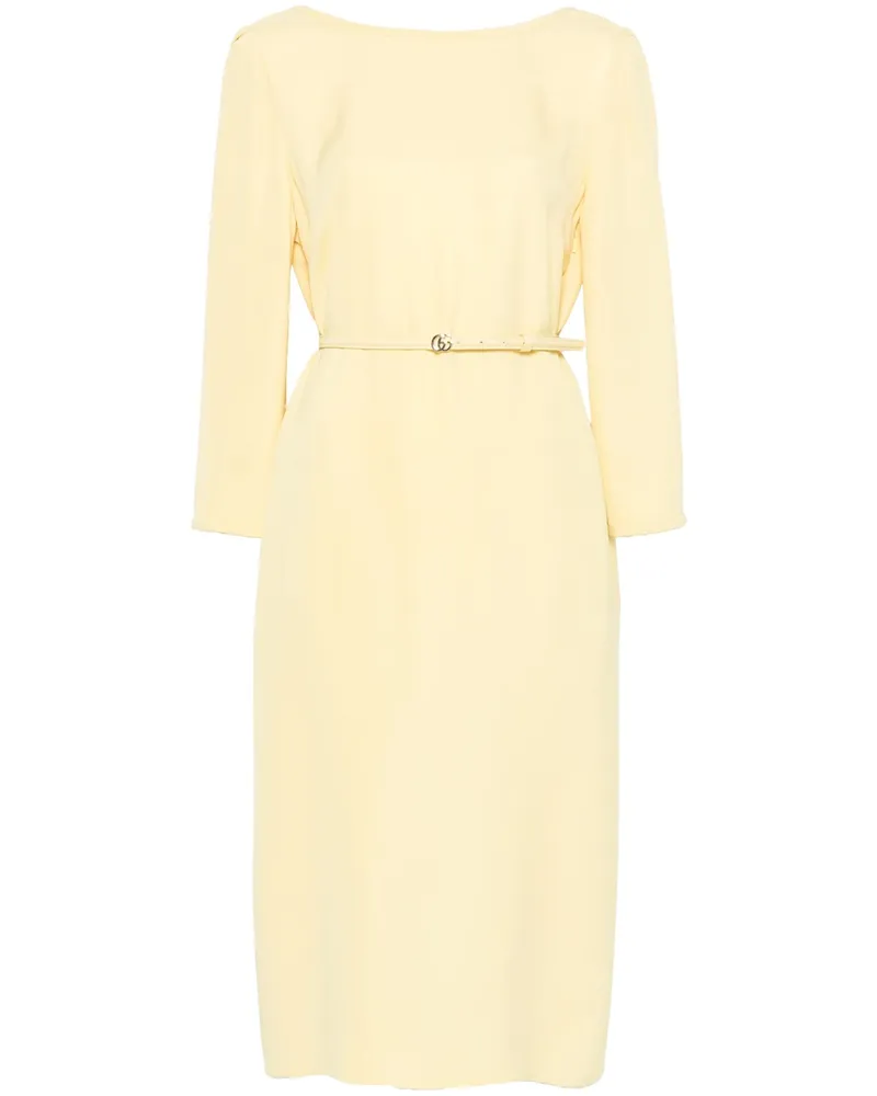 Gucci Cady Midi Dress Yellow