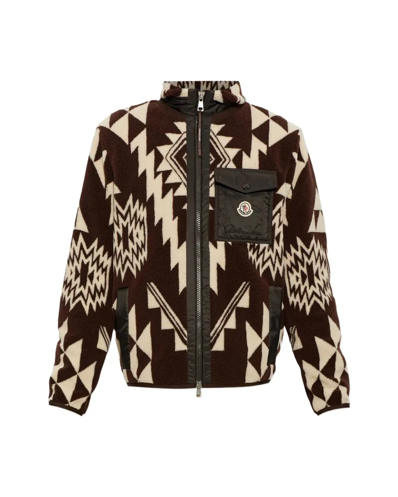 Moncler Fleece With Pockets Brown