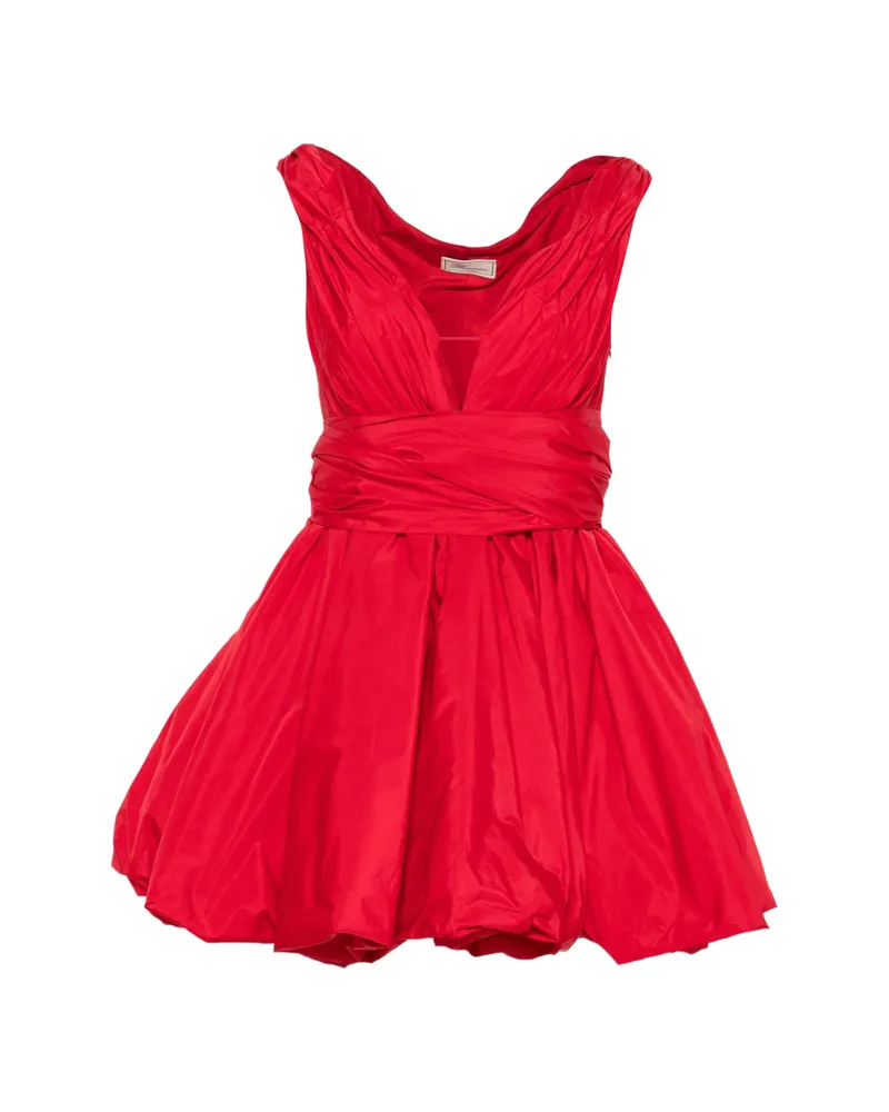 Blumarine Bow-detail Ruched Mini Dress Red
