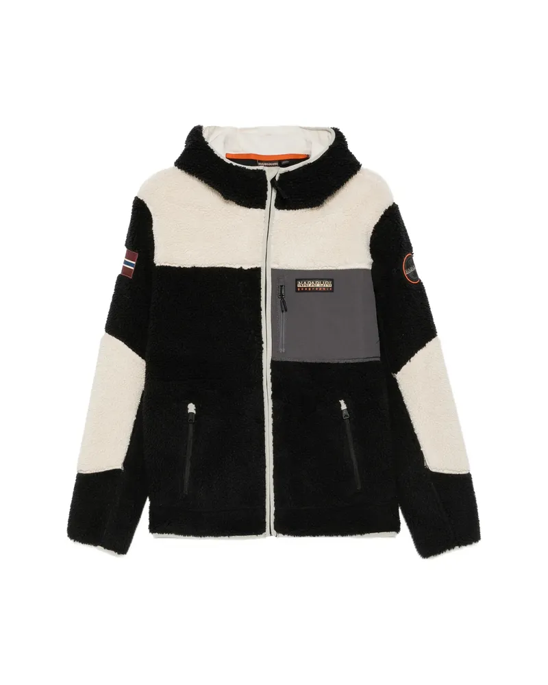 Napapijri Fleece-texture Hooded Sweater Black