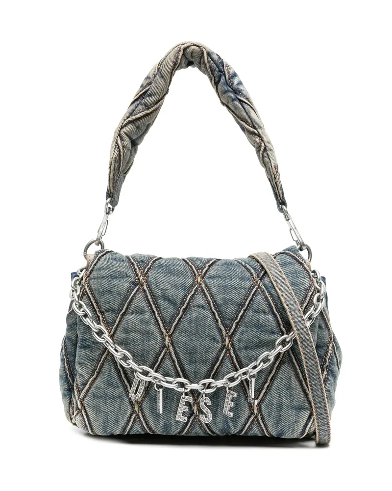 Diesel Small Charm-D Shoulder Bag Blue