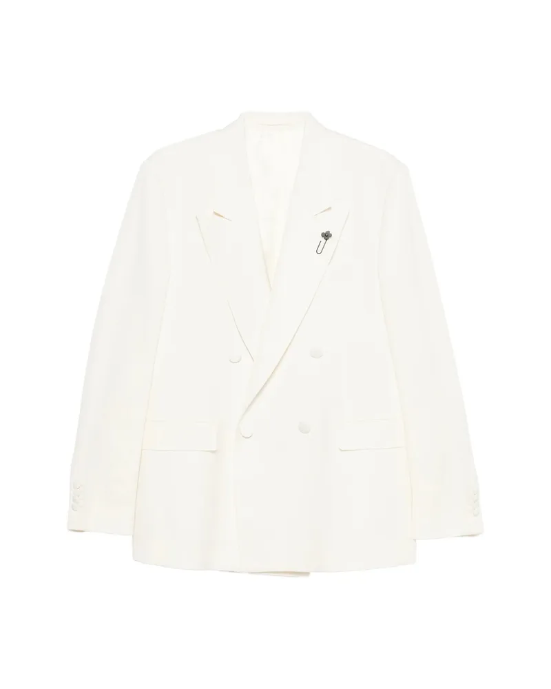 LARDINI Double-breasted Blazer White