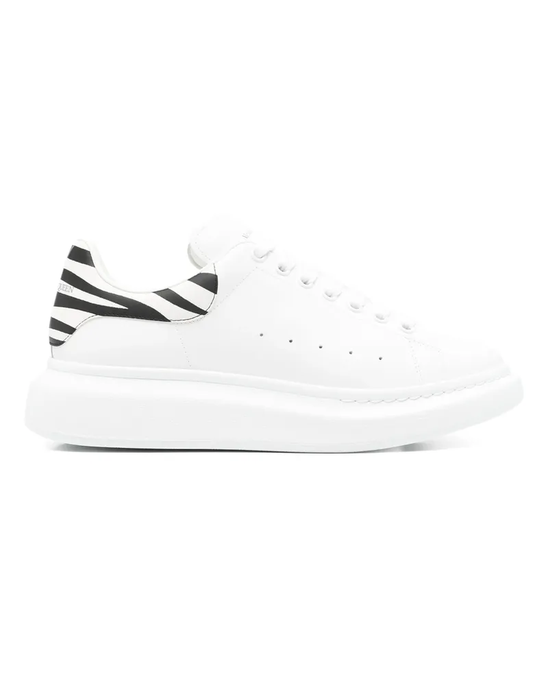 Alexander McQueen Oversized Zebra-panelled Leather Sneakers White