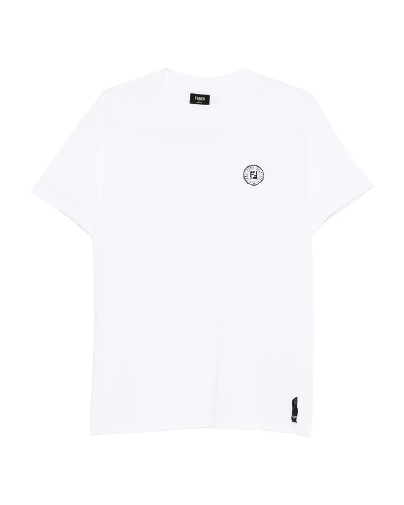 Fendi Logo-patch T-shirt White