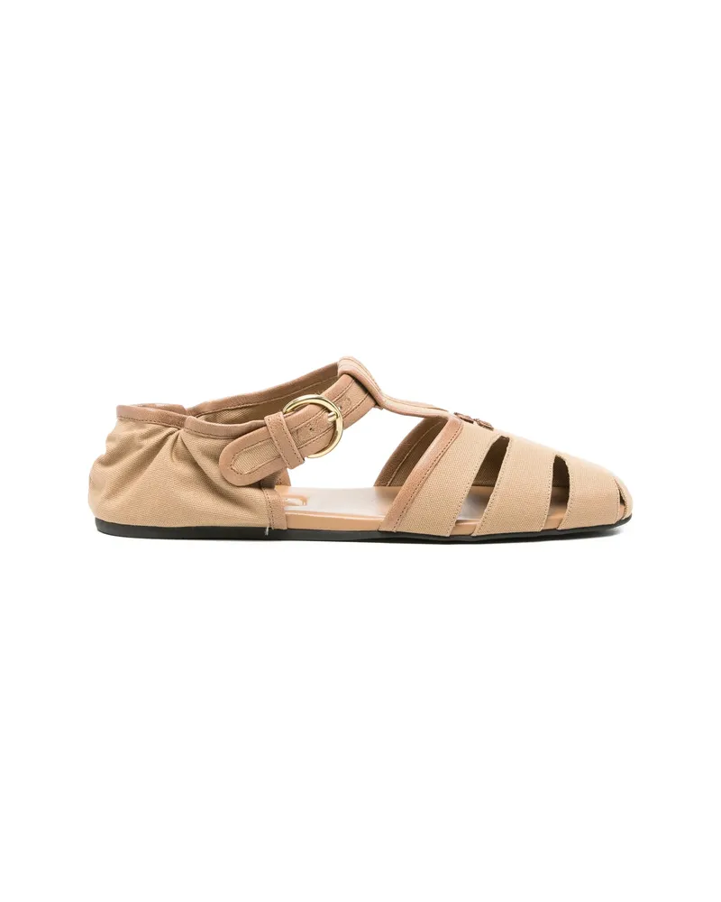 Miu Miu Fisherman Sandals Neutrals