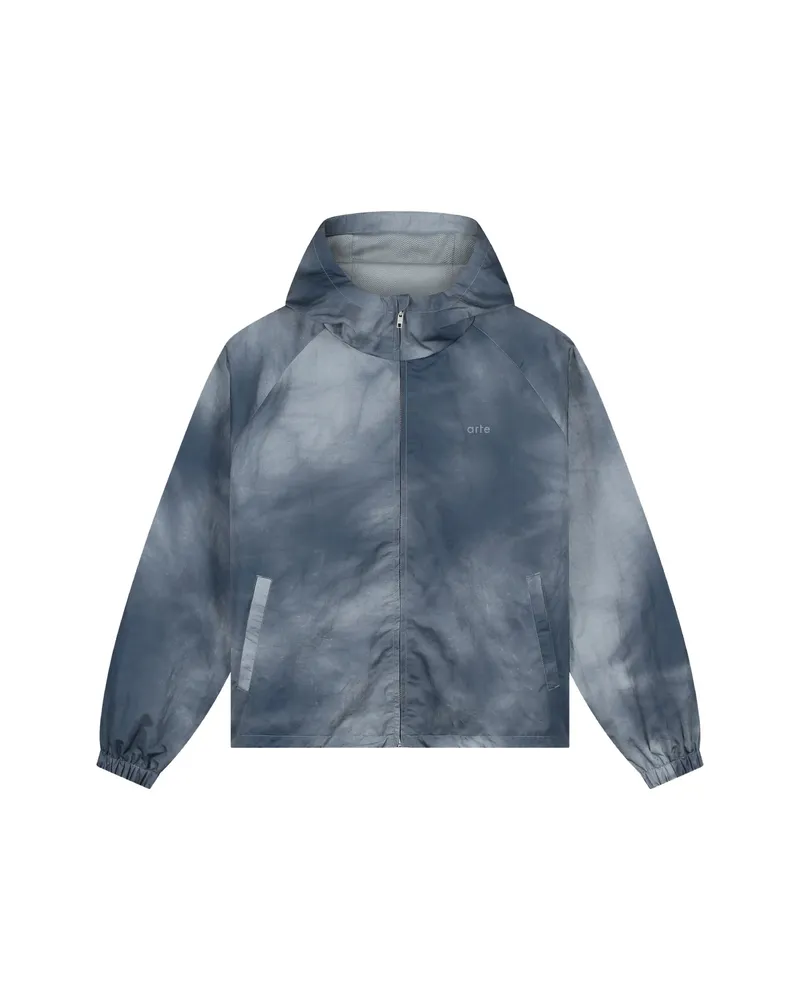 Arte Antwerp Cloud-print Hooded Jacket Blue