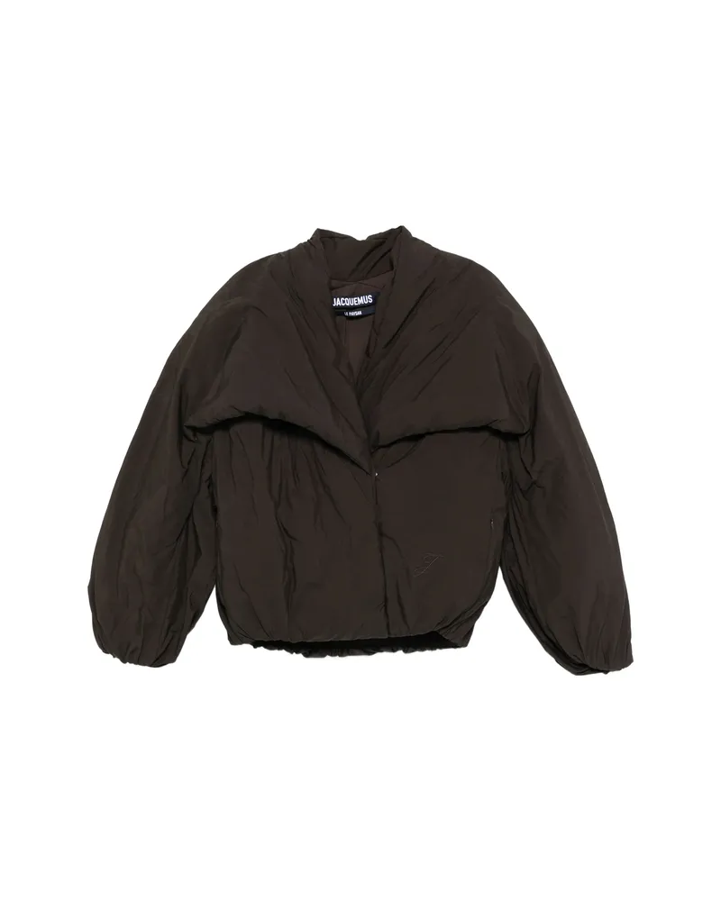 Jacquemus The Paysan Shawl-collar Puffer Jacket Brown