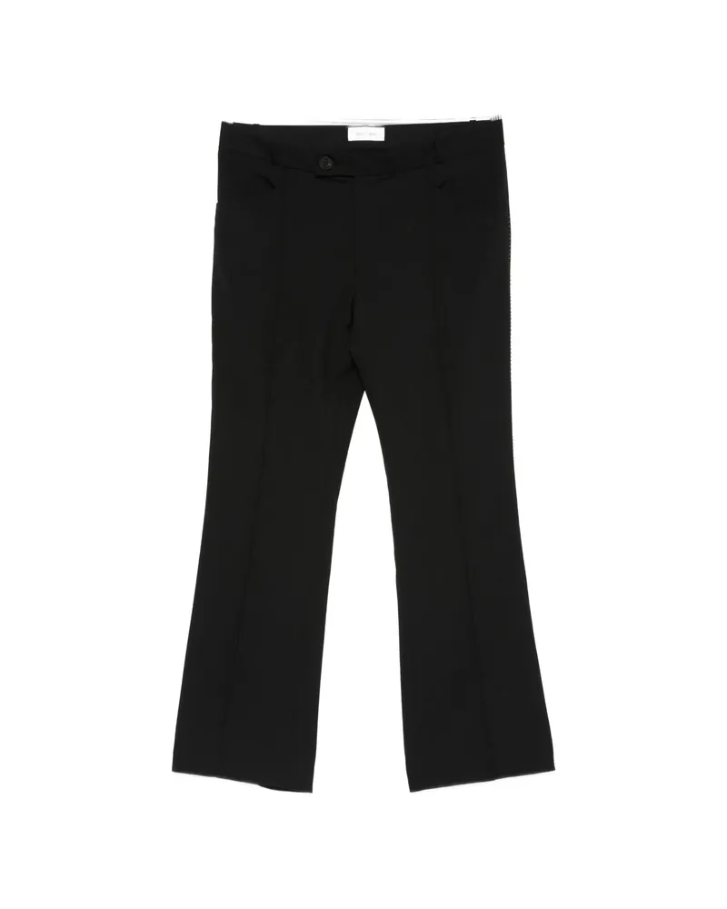 Ernest W. Baker Pressed-crease Flared Trousers Black