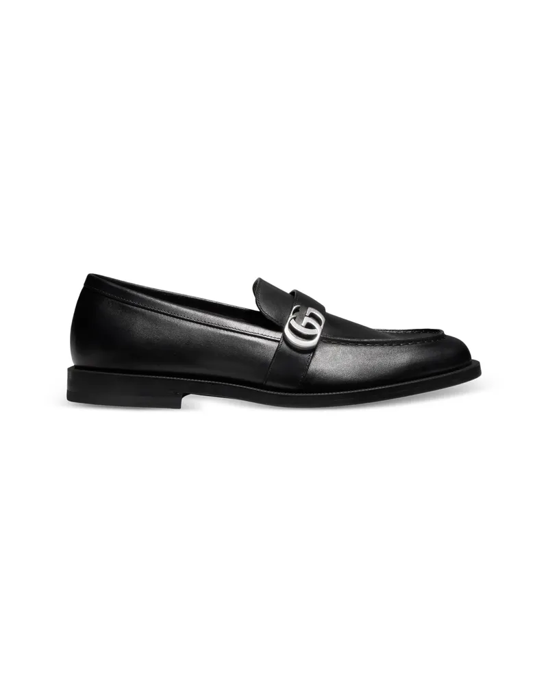 Gucci Double G Leather Loafers Black