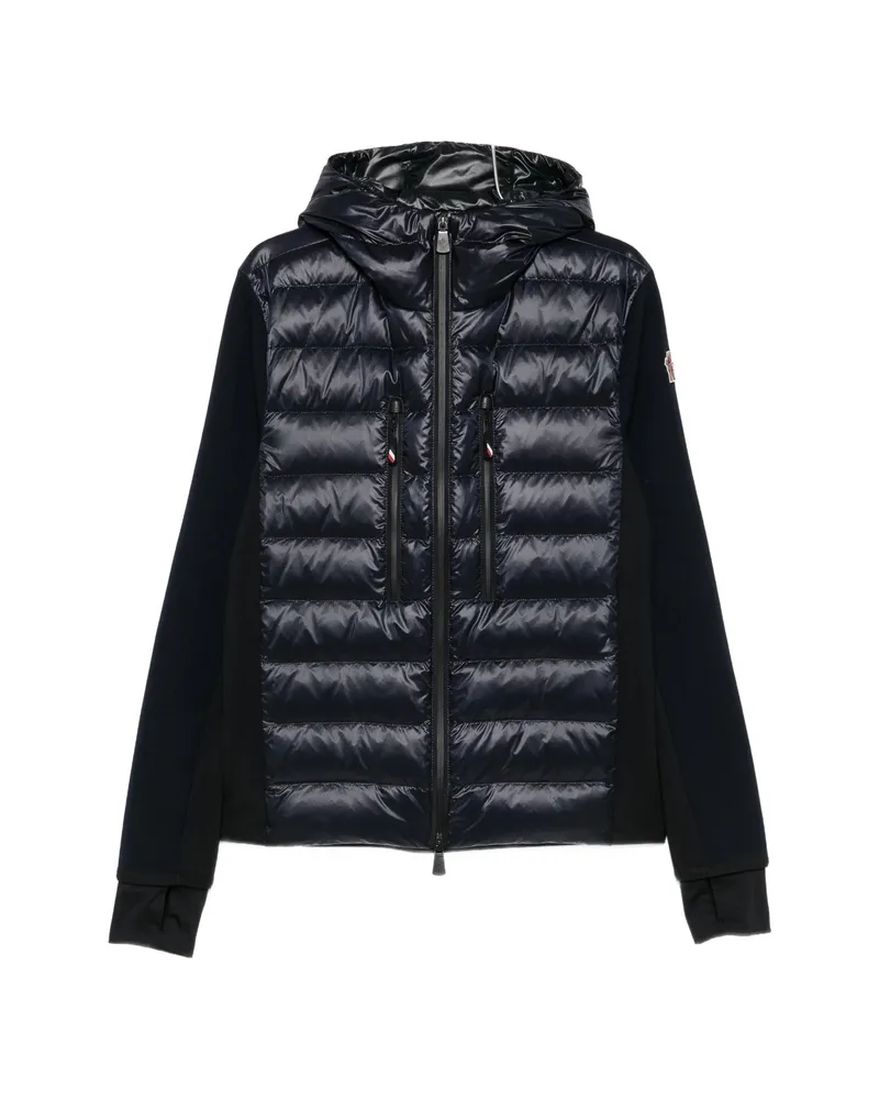 Moncler Quilted Hooded Jacket Blue
