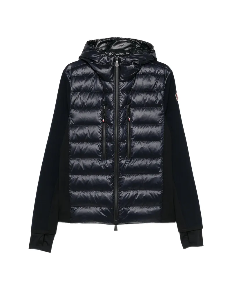 Moncler Quilted Hooded Jacket Blue