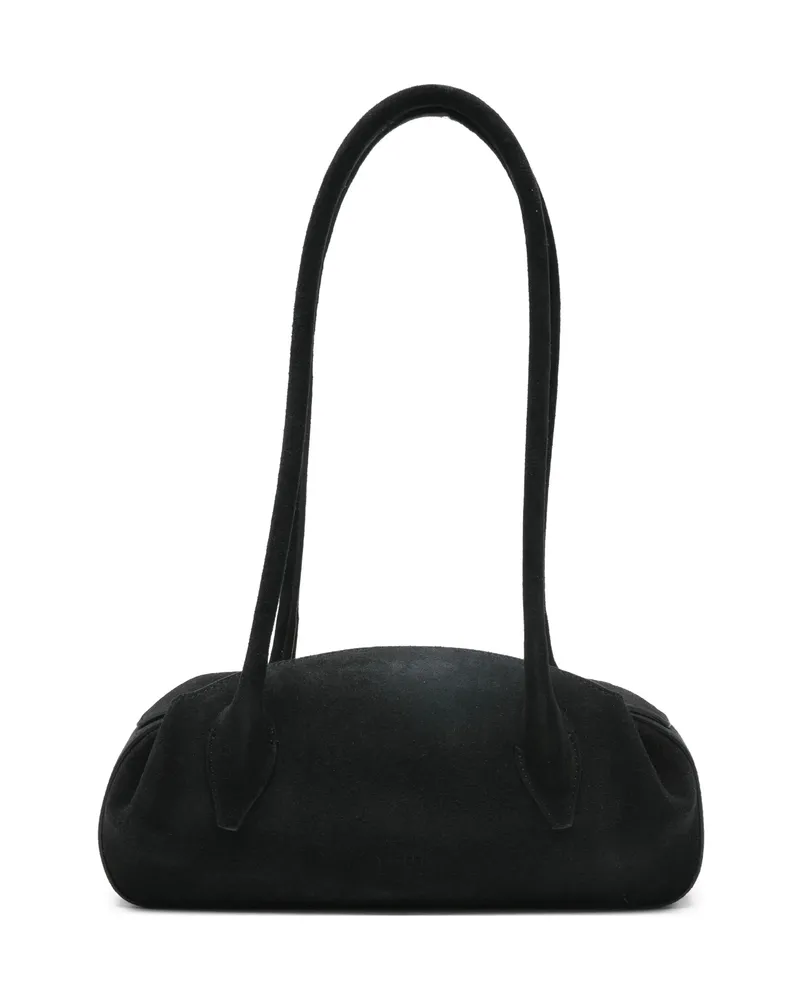 YUZEFI Mini Oyster Suede Tote Bag Black