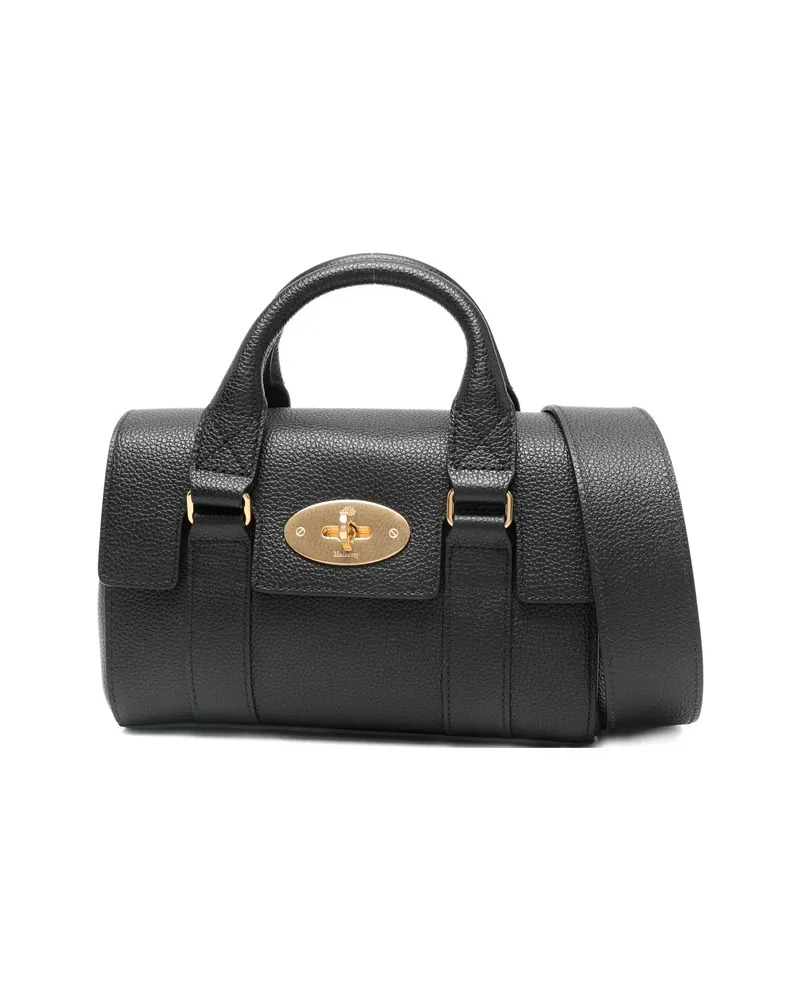 Mulberry Turnlock-top Leather Tote Bag Black