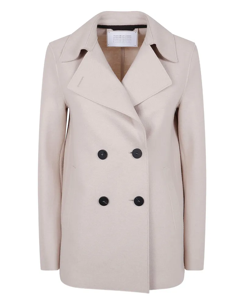Harris Wharf London Double-breasted Wool Coat Neutrals