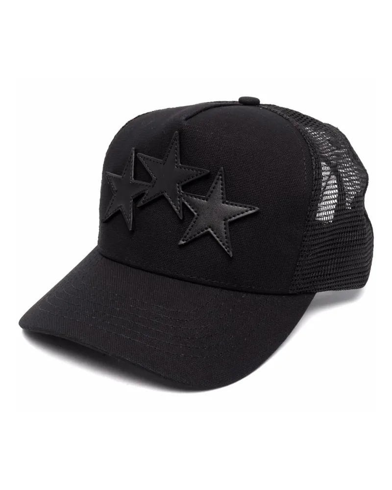 Amiri Three Star Patch Trucker Hat Black