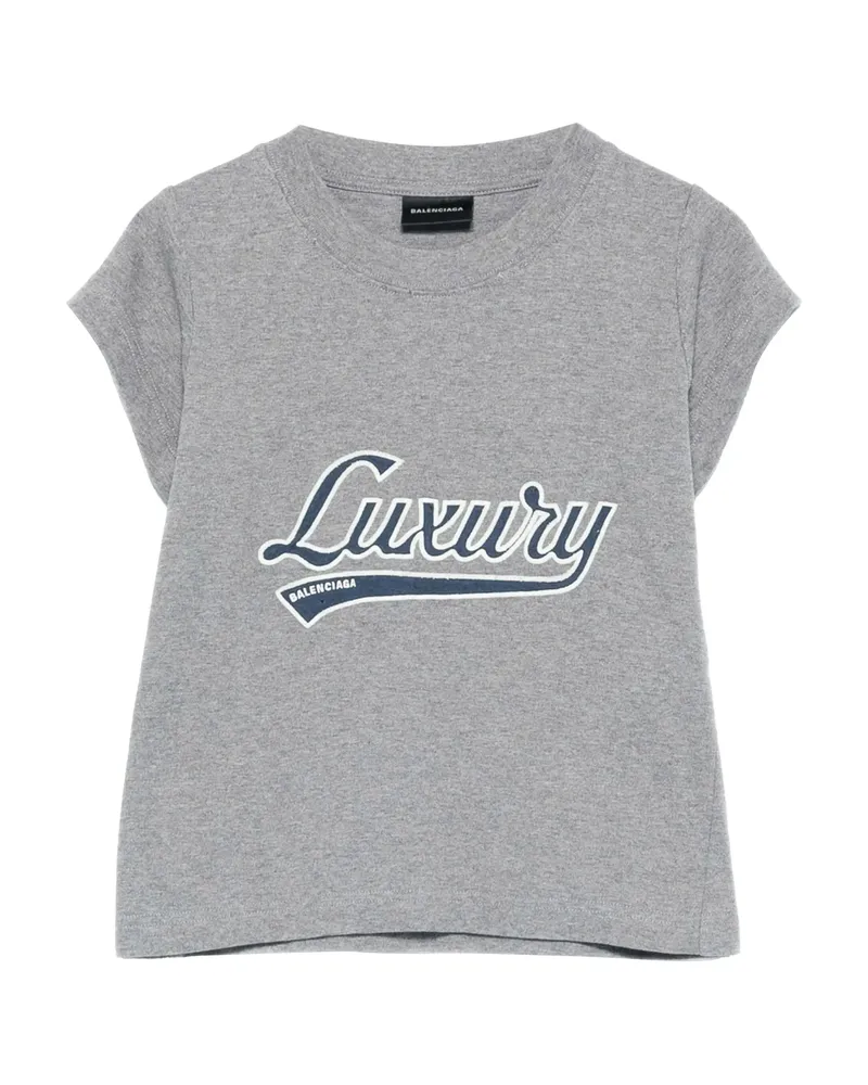 Balenciaga Graphic-print Short-sleeved T-shirt Grey
