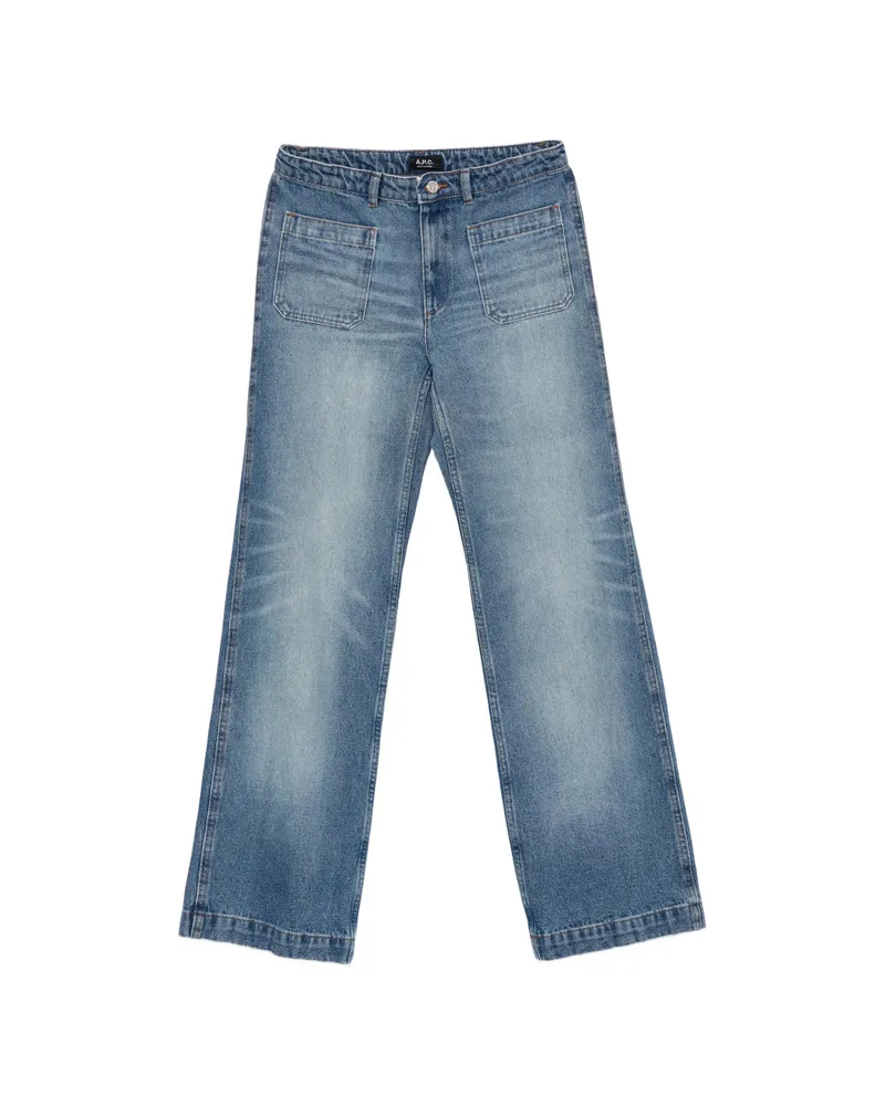 A.P.C. A. p.c. Patch-pocket Wide-leg Jeans Blue
