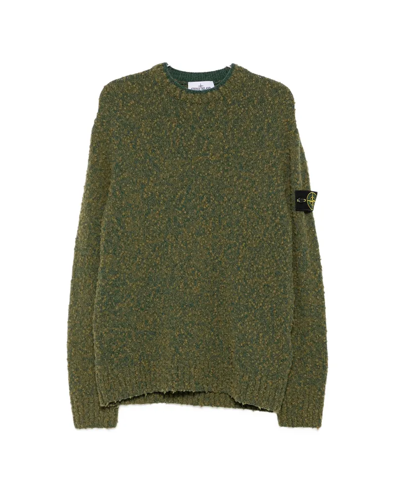 Stone Island Long-sleeve Logo-patch Sweater Green
