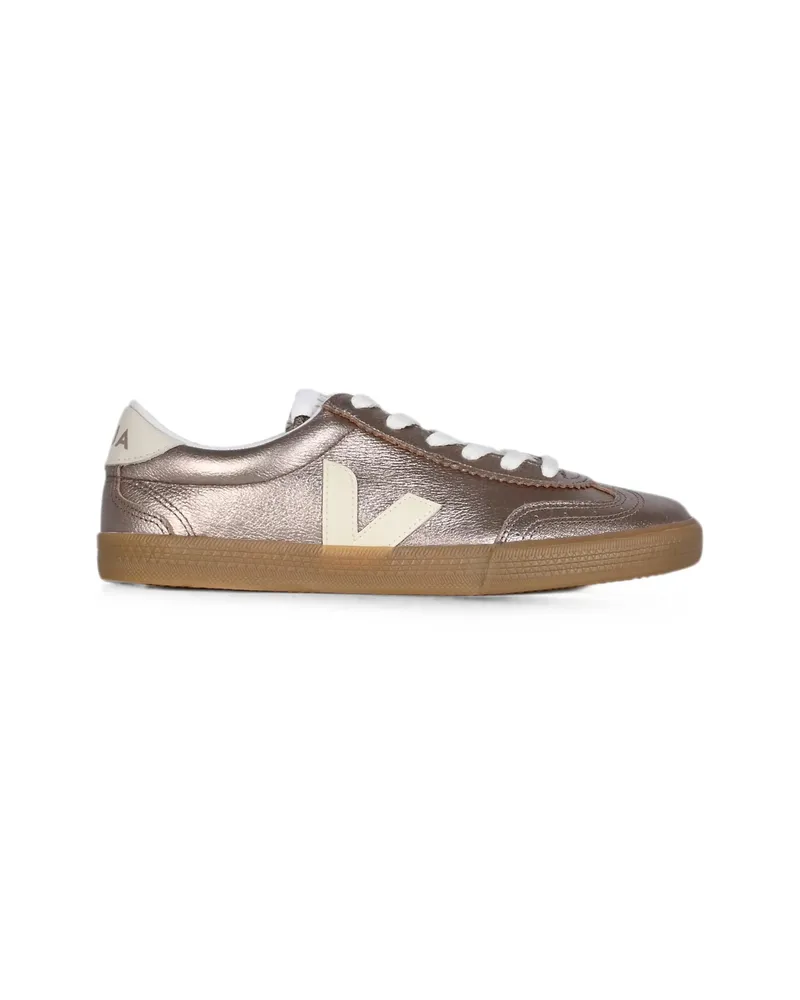 VEJA Volley Metallic Leather Sneakers Metallic