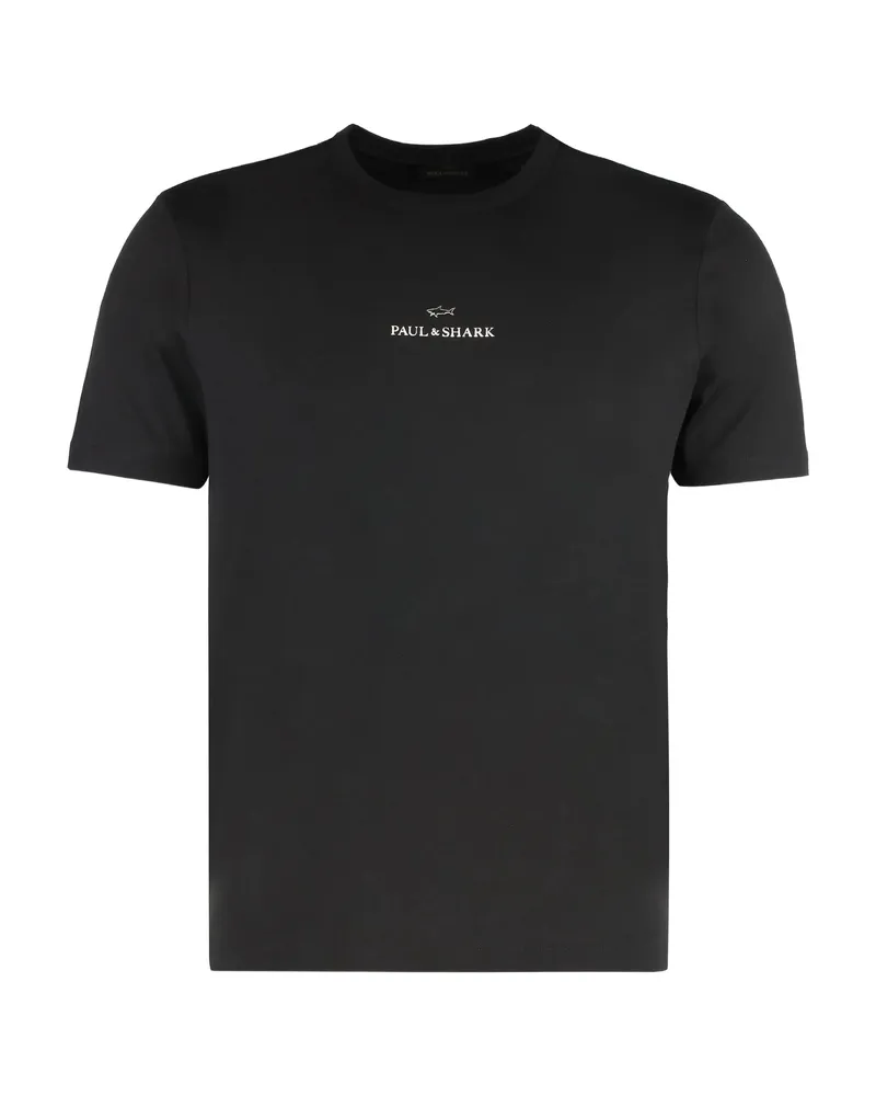 Paul & Shark Crew-neck Logo T-shirt Black