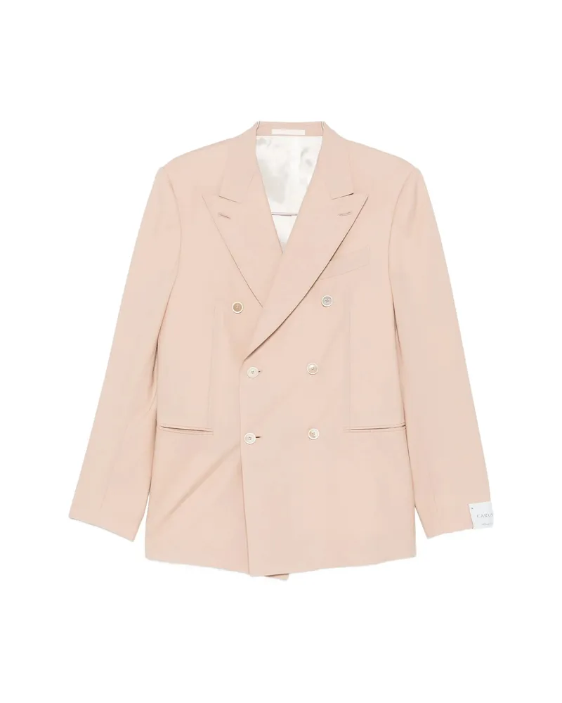 Caruso Double-breasted Suit Neutrals