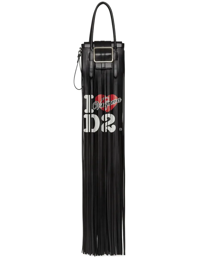 Dsquared2 Slogan-print Shoulder Bag Black