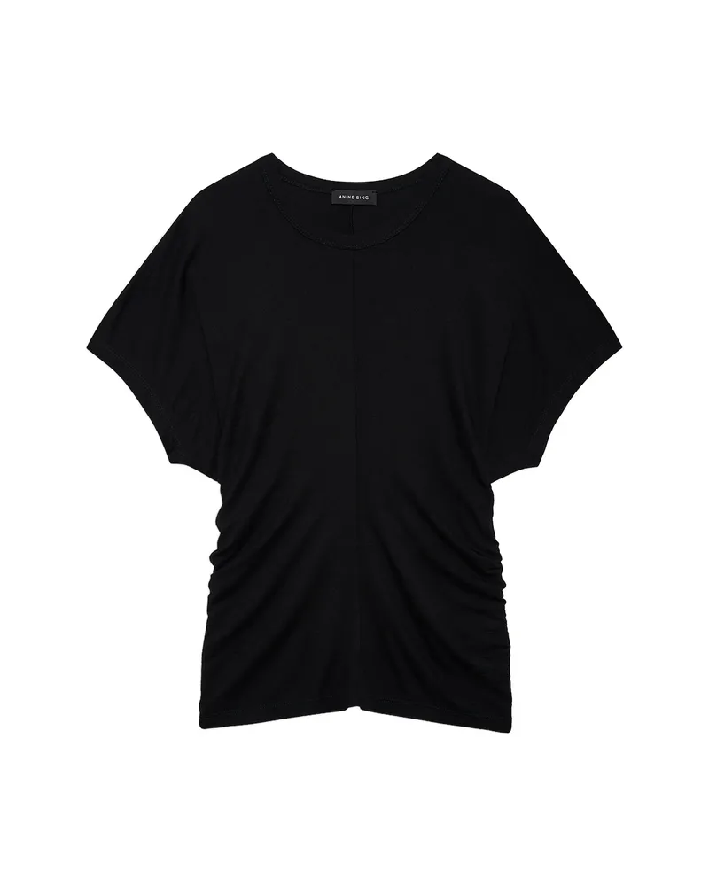 Anine Bing Zadig Draped-effect T-shirt Black