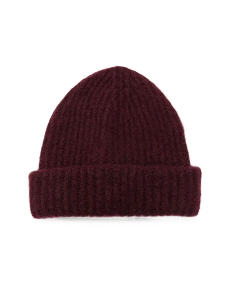 Roberto Collina Ribbed-knit Beanie Hat Red