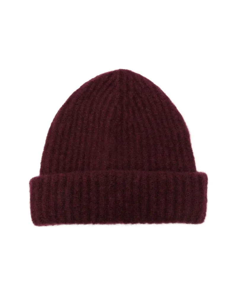 Roberto Collina Ribbed-knit Beanie Hat Red