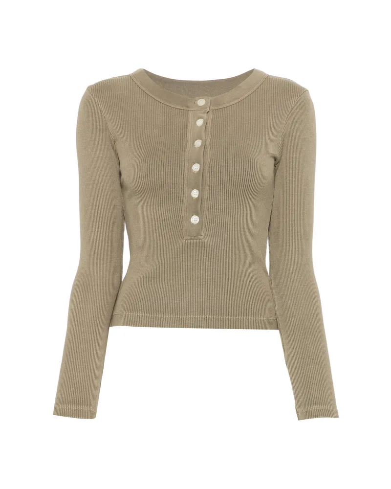 Citizens of humanity Ribbed-knit Top Green