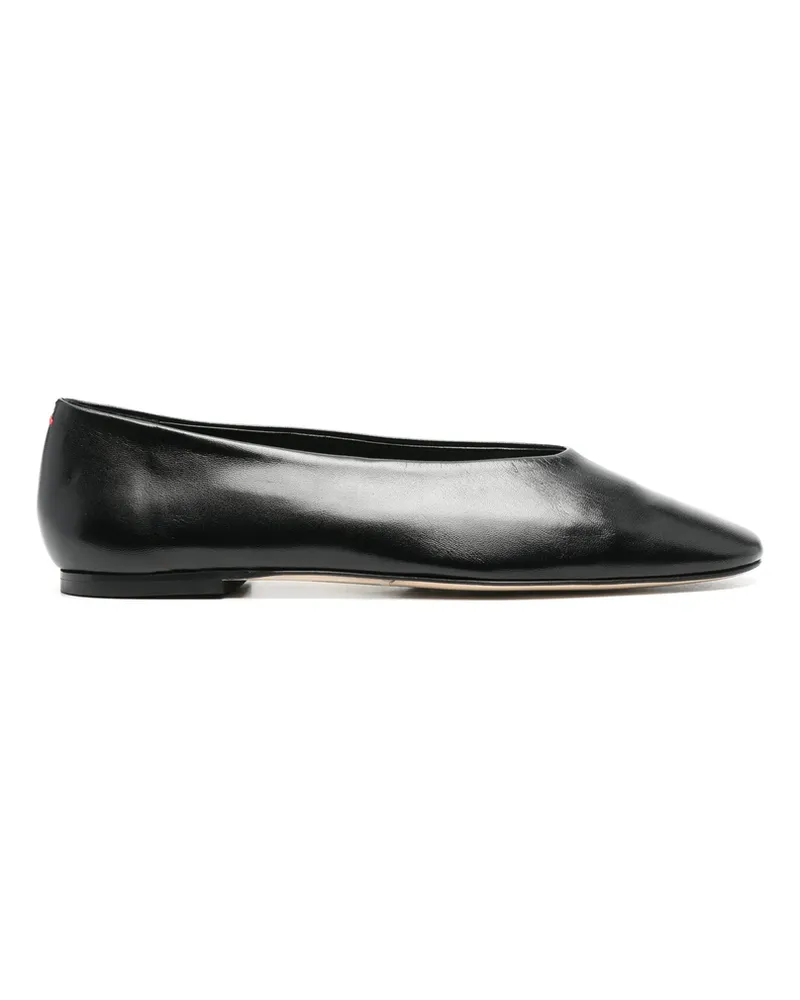 aeyde Kirsten Leather Flat Black