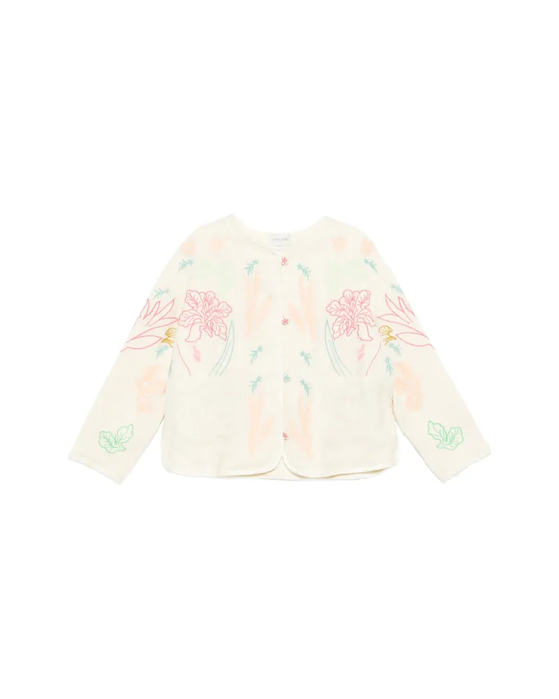 forte_forte Floral-embroidered Jacket Neutrals
