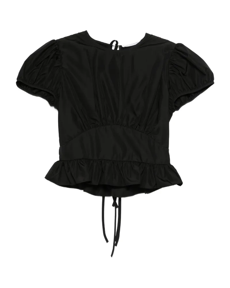 Cecilie Bahnsen Cristobal Ruffled Top Black