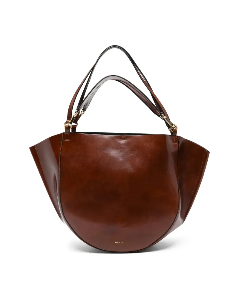 WANDLER LARGE Hortensia Tote Bag Brown
