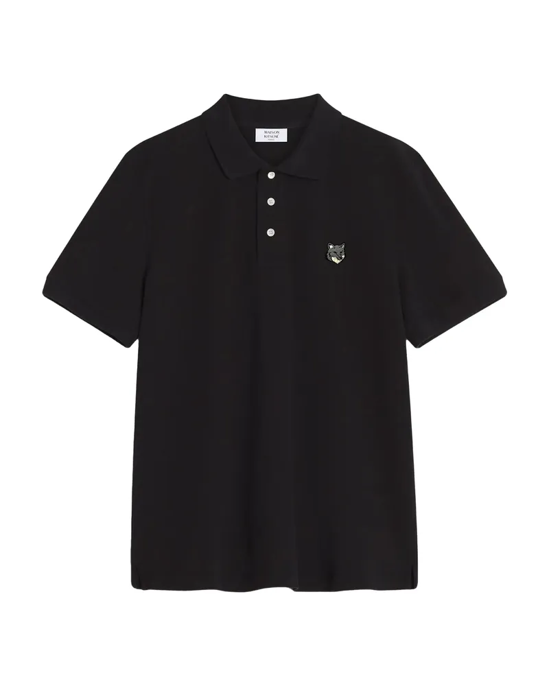 Kitsuné Fox-head Embroidered Polo Shirt Black