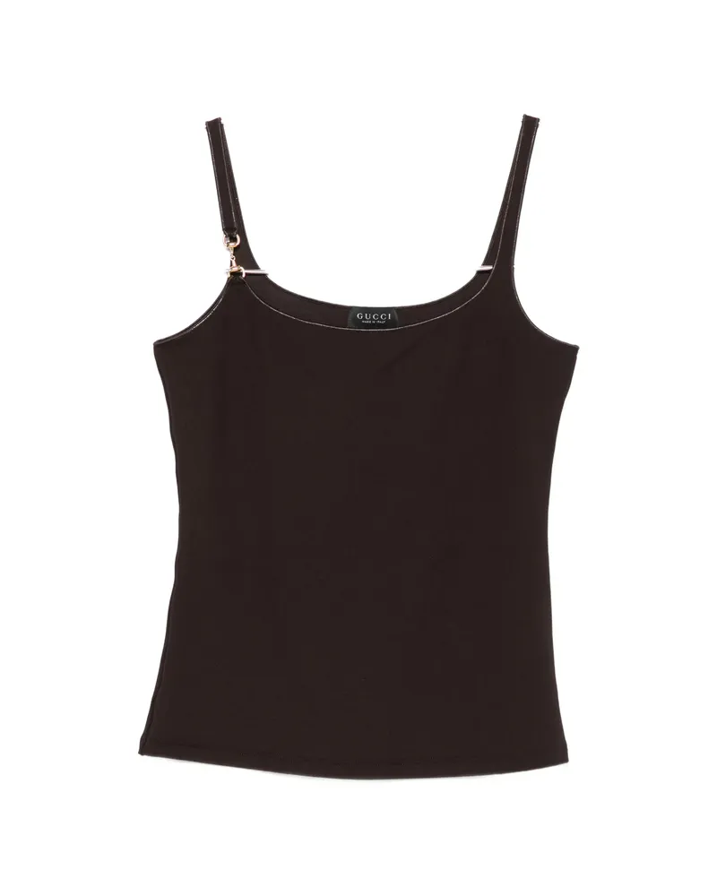 Gucci Scoop-neck Tank Top Brown