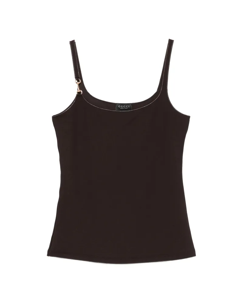 Gucci Scoop-neck Tank Top Brown